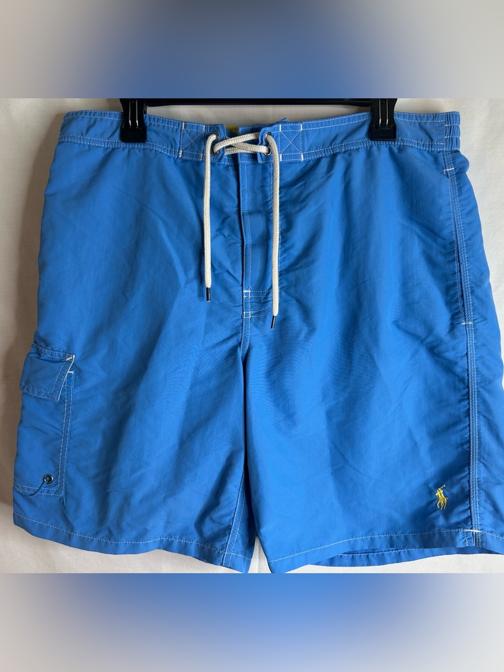 Polo by Ralph Lauren Bright Blue Drawstring Lined Swim Shorts Size L
